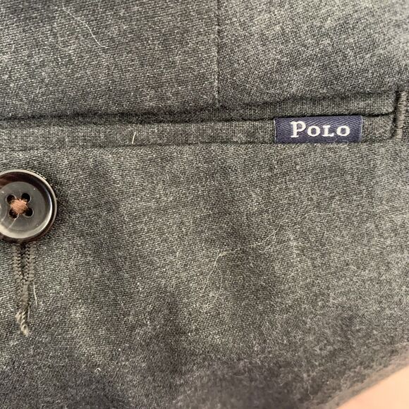 POLO Ralph Lauren Dress Pants Mens 40x30 Stretch Straight Fit Grey Heather $98 - Picture 8 of 9